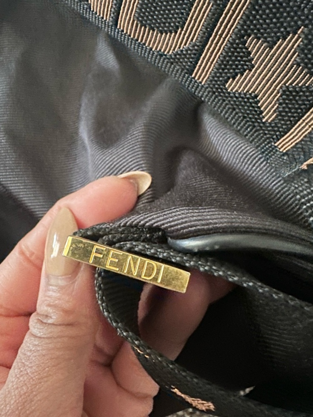 Fendi Vintage Nylon Drawstring Backpack; GUC - Picture 15 of 16